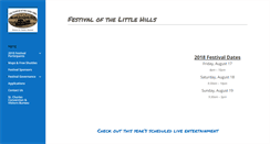 Desktop Screenshot of festivalofthelittlehills.com